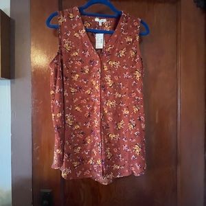 NEW Maurices button sleeveless blouse